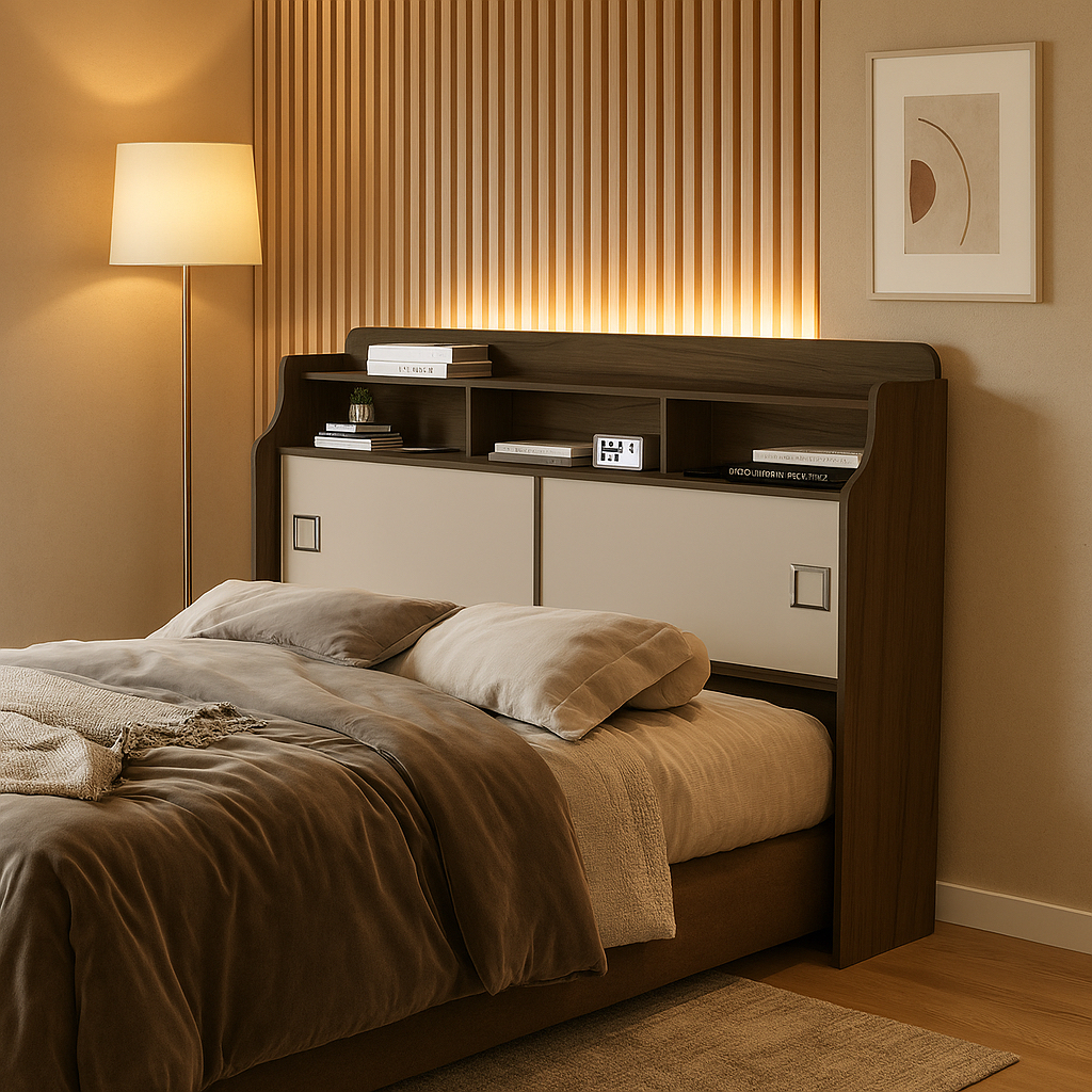 Cabeceira Box Queen Jessica Resistente De MDF Moderna Com Portas E ...