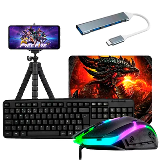 Kit Gamer Mobilador com Teclado Mouse e Pad Estampado Speed Tripe Completo em Oferta na Shopee