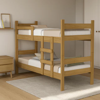 Beliche Alana Solteiro Compacta Reforçada Moderna De MDF Com Estrado Madeira E Vira Duas Camas em Oferta na Shopee