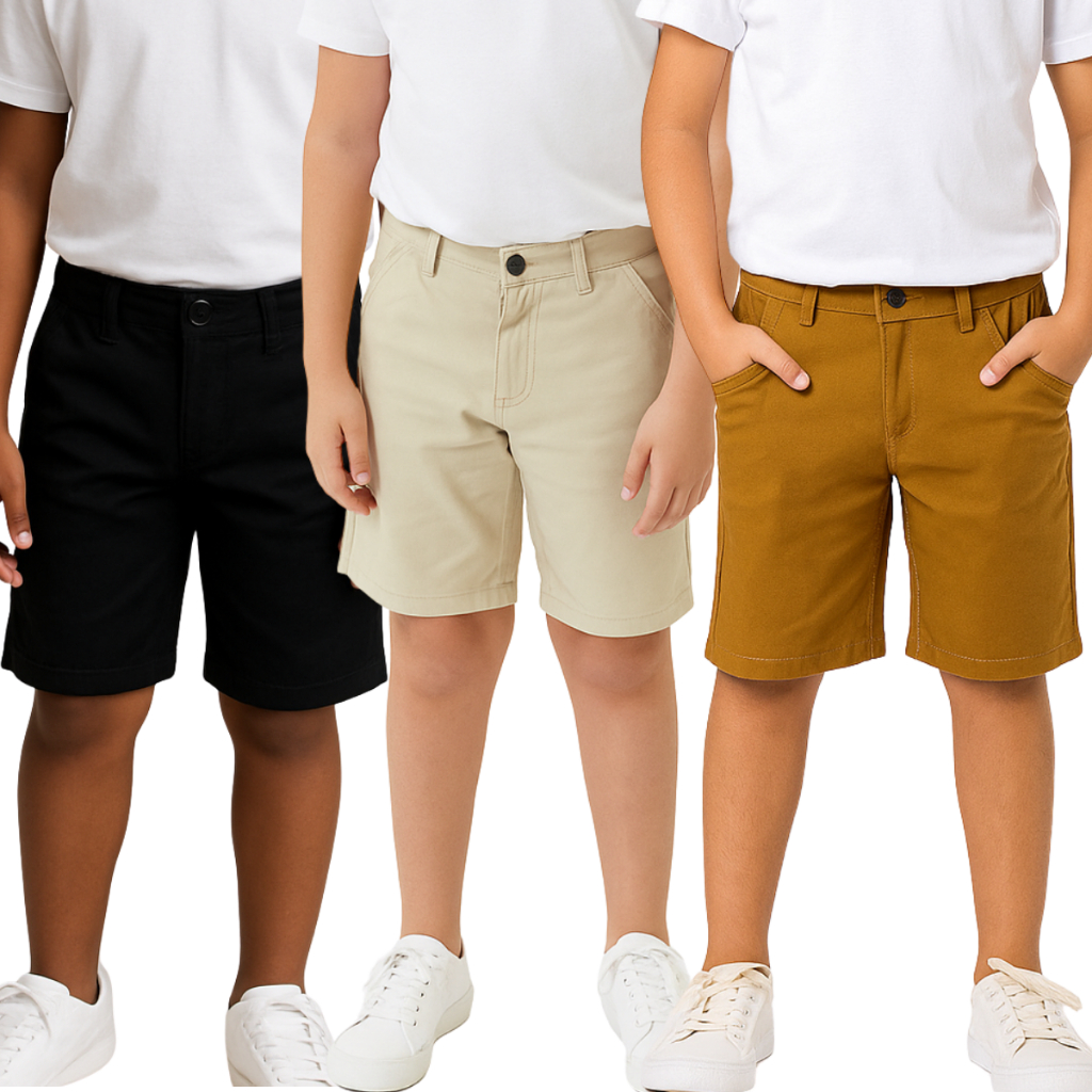 Kit 3 Bermudas Jeans Premium (Tam. 8 a 16 anos)