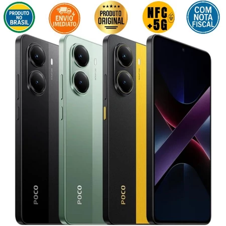 Xiaomi Poco X7 Pro 5G, Tela AMOLED 6.67" 120Hz, Wifi 6, IP68, NFC, Global Com NF e Envio Imediato