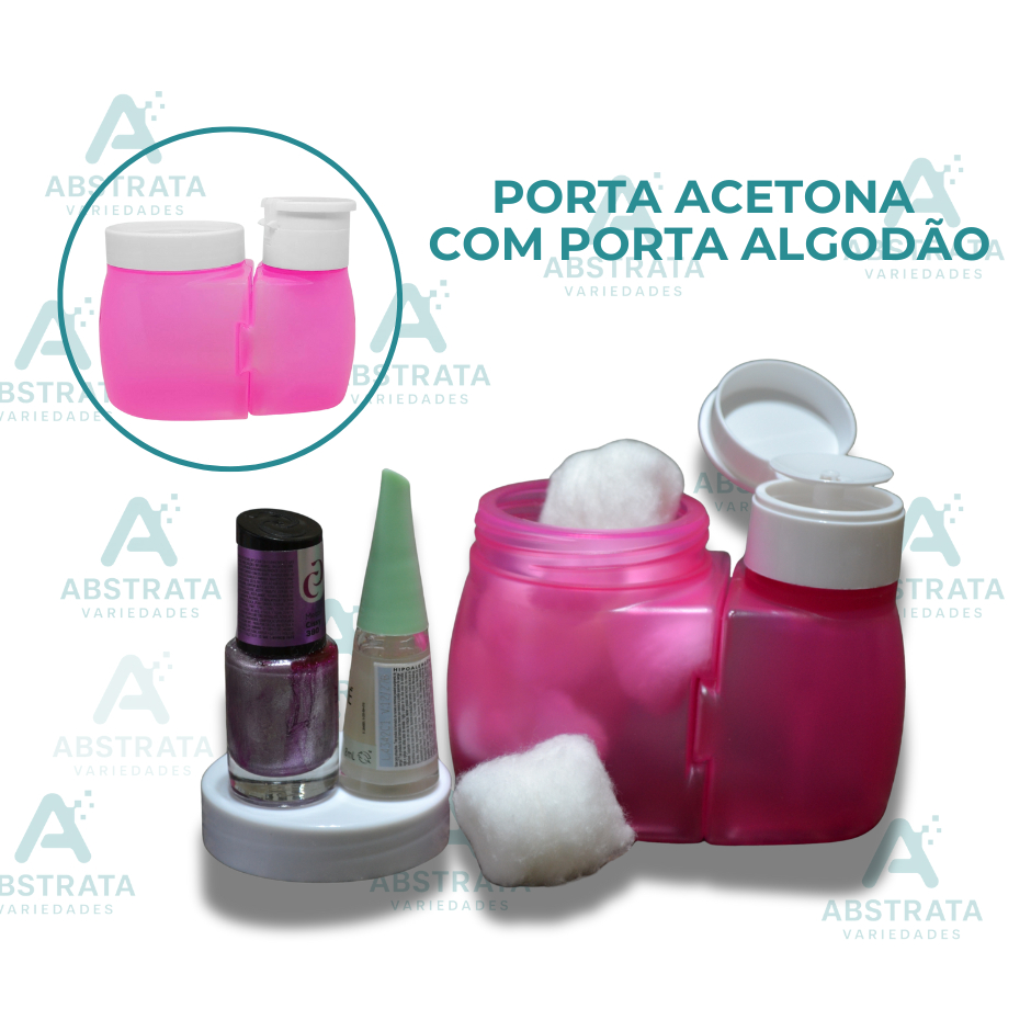 Porta Acetona com Porta Algodão Pura Arte – Organizador Prático para ...