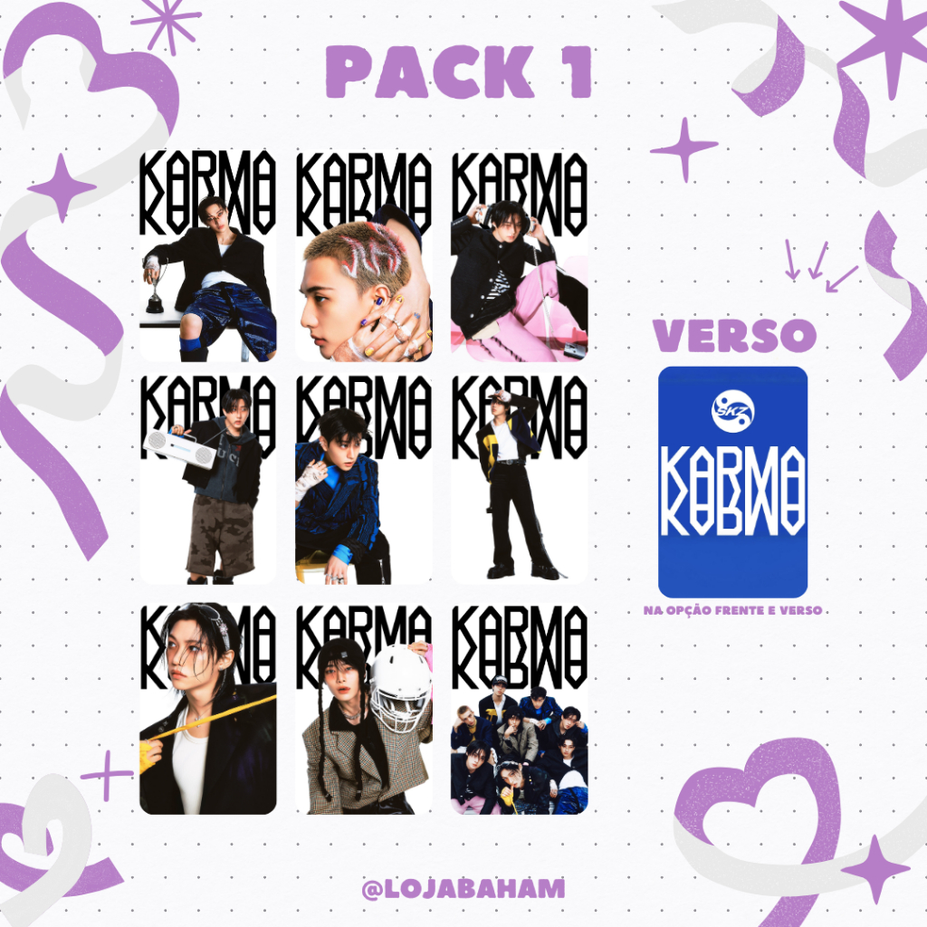 Photocard Stray Kids Karma (vários packs) (laminado ou