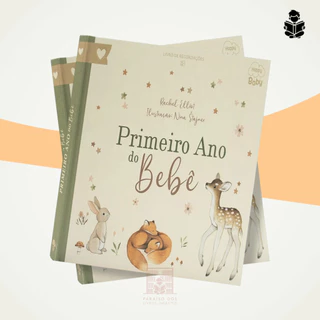 Livro de Memórias da Gravidez e Infância - Recordações do Bebê - Capa Dura e Ilustrações Infantis