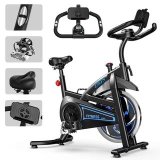Bicicleta Ergométrica Spinning Mecânica Profissional - Assento e Guidão Ajustáveis Treino Intenso Sem Impacto Ajustes em Oferta na Shopee