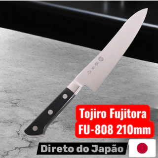 Tojiro Fuji Torasaku Gyuto 210mm Aço de liga de cobalto japonês FU-808 Silver Black