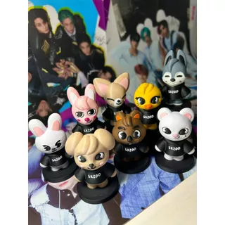 SKZOO 🐾 Miniaturas Stray Kids (Wolfchan, Leebit, Dwaekki, FoxI.Ny, Quokka, PuppyM, Jiniret, BbokAri) - KPOP Fanmade Idol