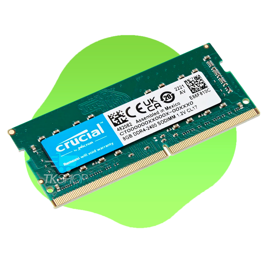 Memória RAM 8GB DDR4 2400Mhz Crucial SODIMM Notebook Laptop Mac
