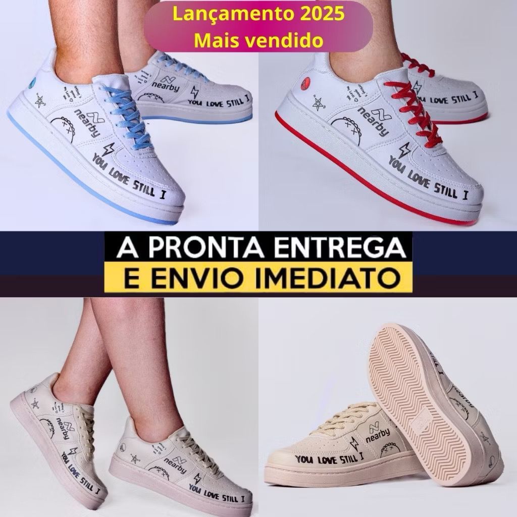 Tênis Unissex Casual Moda 2025 - Envio Em 24 Horas Na Caixa