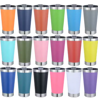 Kit 10 Copos Térmicos Inox 473ml Com Tampa Parede Dupla e Abridor de Garrafas para Cerveja