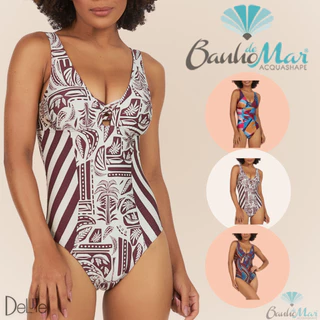 Maio Banho de Mar de Alta Compressao Sem Bojo Estampado Efeito Zero Barriga Modela Reduz Moda Praia em Oferta na Shopee