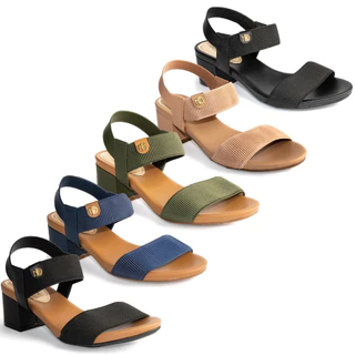 Sandália Modare Salto Bloco Grosso Baixo Confortável Original 7187 em Oferta na Shopee