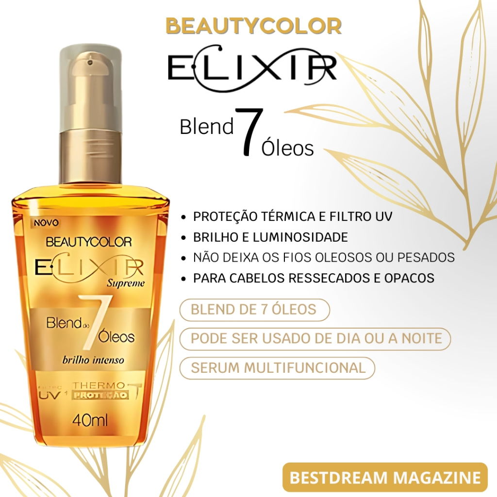 Elixir Beauty Color Supreme Óleo Nutritivo Capilar Protetor