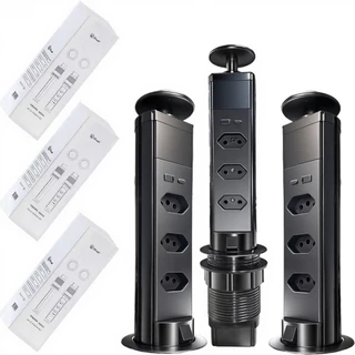 Torre Multiplug Tomada para Casa com USB 5V e Tomadas 3 Pinos