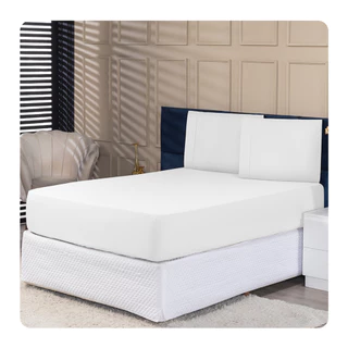 Jogo de Lençol Com Elástico 400 Fios Ponto Palito em Oferta na Shopee