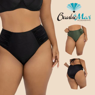 Calcinha de Biquíni Max Drapeado Banho de Mar Zero Barriga Moda Praia Parte de Baixo FPU 50+ Liso em Oferta na Shopee