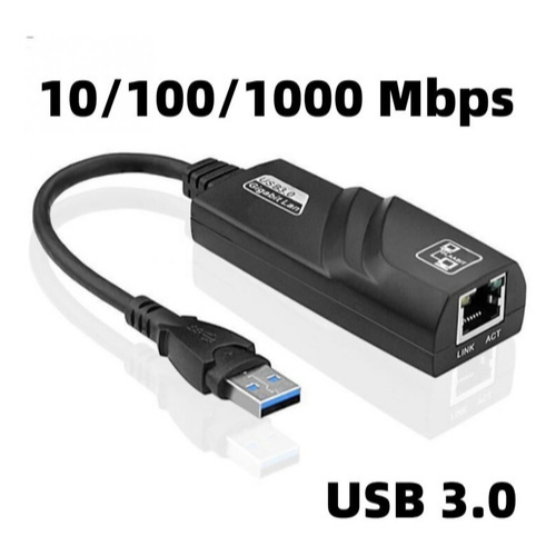 Adaptador Rede Usb 3.0 Gigabit Rj45 Ethernet 10/100/1000