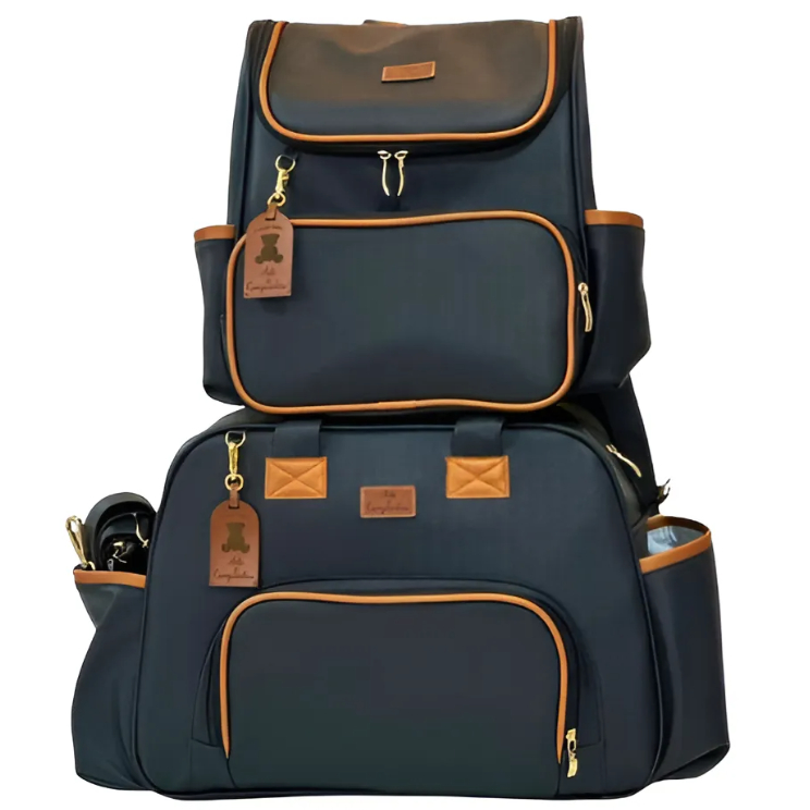 CONJUNTO BOLSA G E MOCHILA - COLEÇÃO ELLEN - EDIÇÃO LIMITADA - COR PRETA - ARTE & COMPANHIA