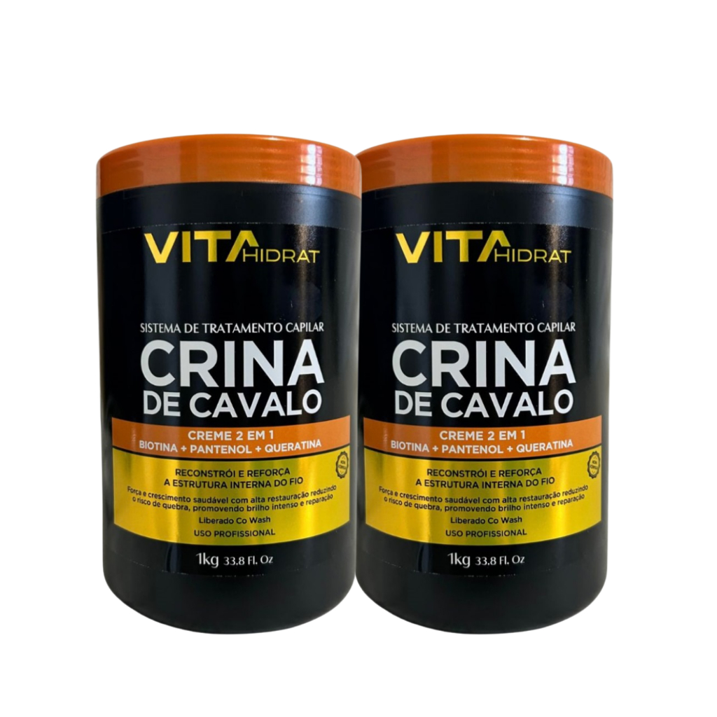 Kit Creme Crina de Cavalo Para Crescimento Saudável dos Fios Vita ...