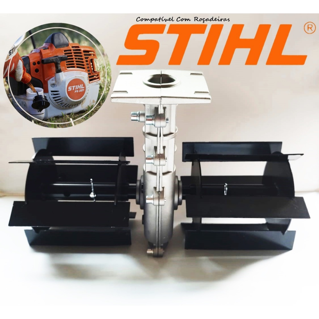 Enxada Rotativa Para Roçadeira Stihl FS160 / FS220 / FS280 / FS290 / FS300  / FS 350 / FS380 | Shopee Brasil
