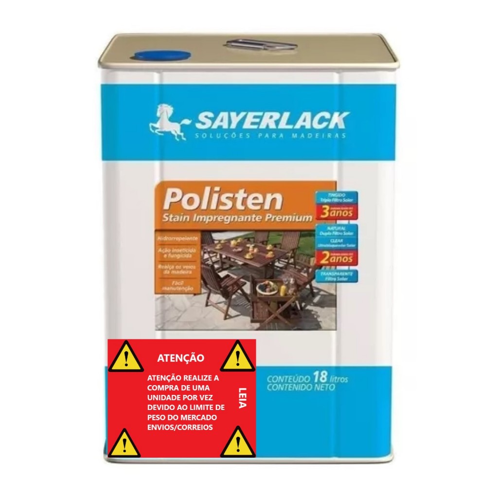 Polisten Stain Varias Cores Acetinado 18 Litros Sayerlack Tratamento e ...