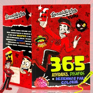 Livro Infantil : 365 Atividades Desafios E Desenhos Para Colorir Com O Enaldinho | Missões Divertidas E Iradas Educativo em Oferta na Shopee