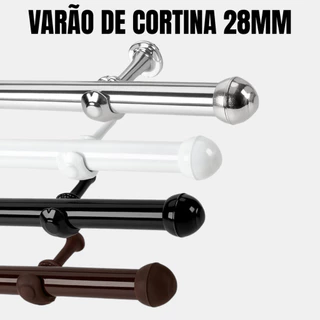 Varão de Cortina 2,0m x 28mm Aço Reforçado (Grosso) – Várias Cores | Envio Imediato