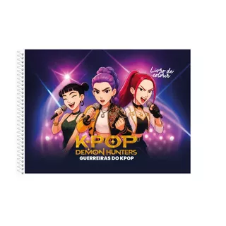 Livro de Colorir Huntrix Guerreiras do Kpop  | Anime|Edição Fofa e Divertida |Tam. A5 e A4 em Oferta na Shopee