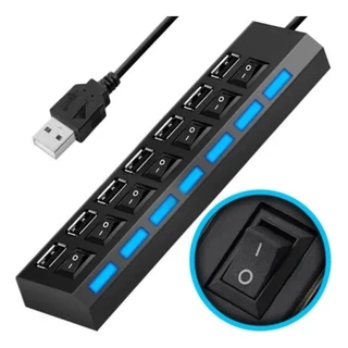 Hub USB 2.0 com 7 Portas Expanda Suas Conexões com Praticidade e Eficiência YIS
