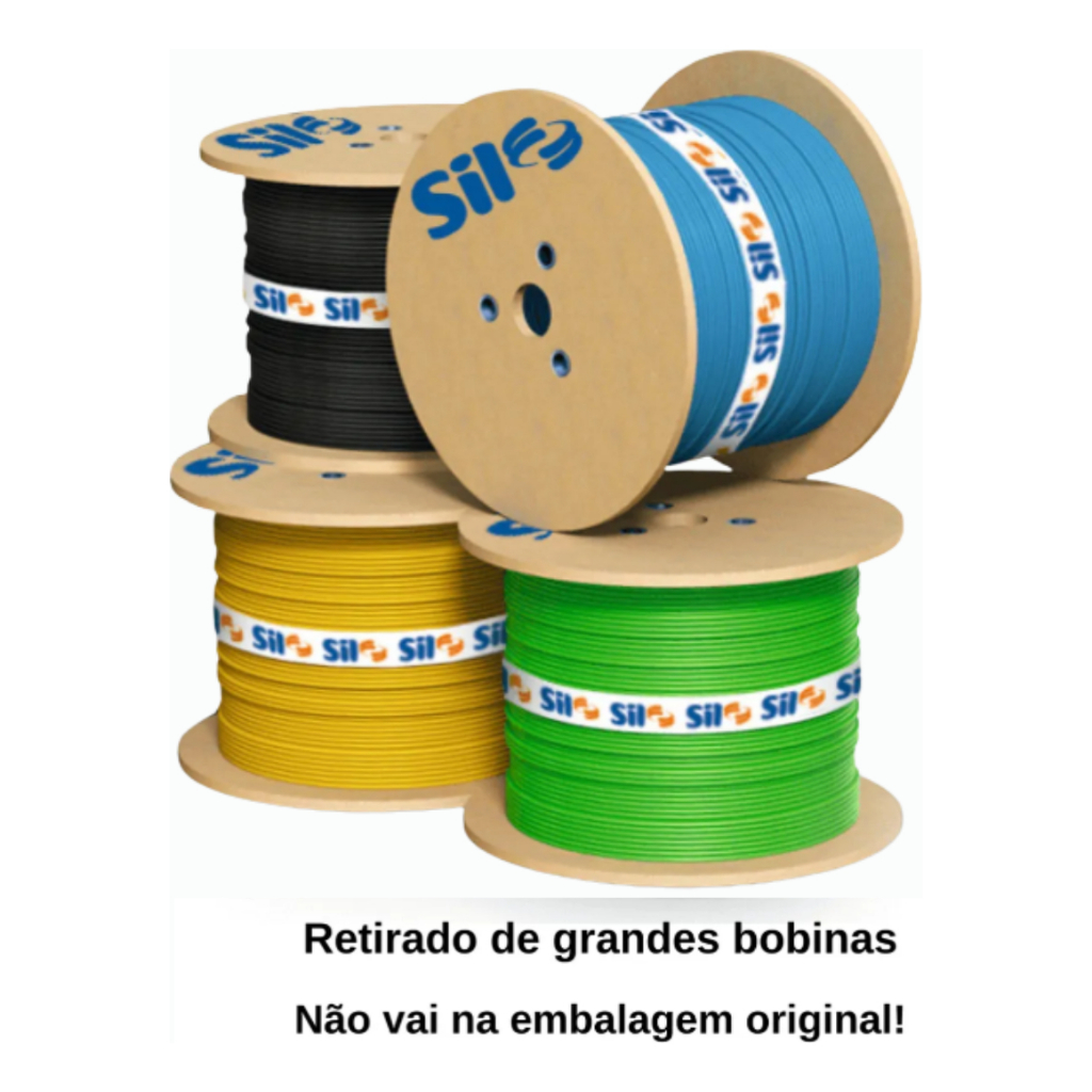 Fio Cabo Elétrico 10mm 15m Sil Original Fracionado Bobina | Preto | Vermelho | Azul | Verde