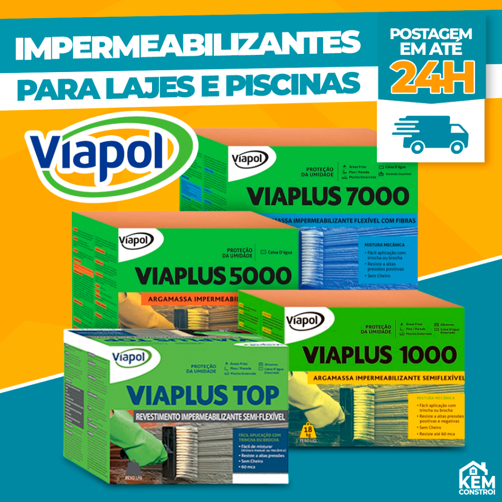 Impermeabilizantes Viapol Viaplus Sika Para Laje, Piscina, Parede e ...
