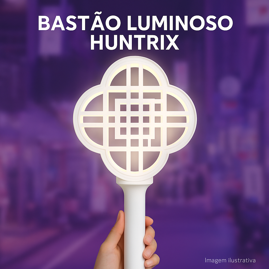 Bastão de Luz Huntrix Lightstick KPop Demon Hunters Iluminado