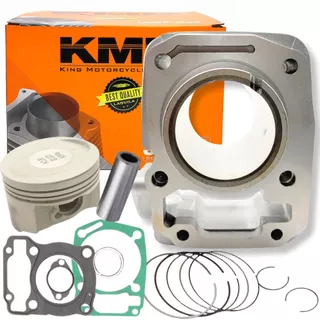 Kit Cilindro Motor Cg 125 Fan / Nxr 125 Bros (Pistão, Anéis, Juntas) Kmp em Oferta na Shopee