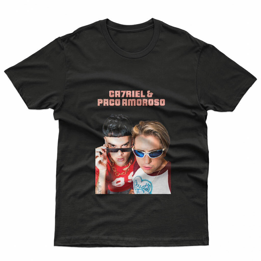 Camiseta ca7riel & paco amoroso papota tour 100% Algodão | Shopee