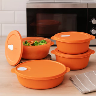 Tupperware Cristalware Laranja Rosado 1L, 1,5L, 2L, 3L - Para microondas