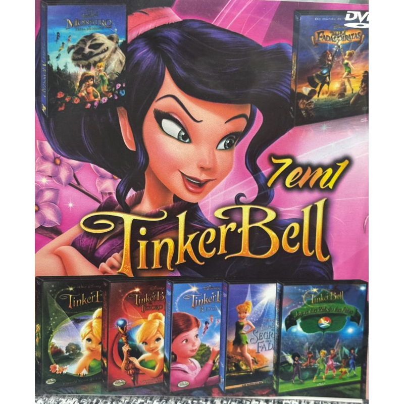 Tinkerbell colecao 7em1 DVD vídeo | Shopee Brasil