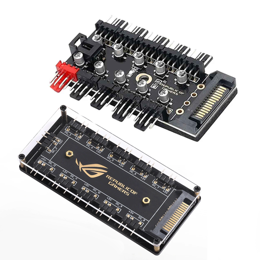 Controladora Argb 3 Pinos 5v + Cont. Pwm 12v 4pinos Fans/led
