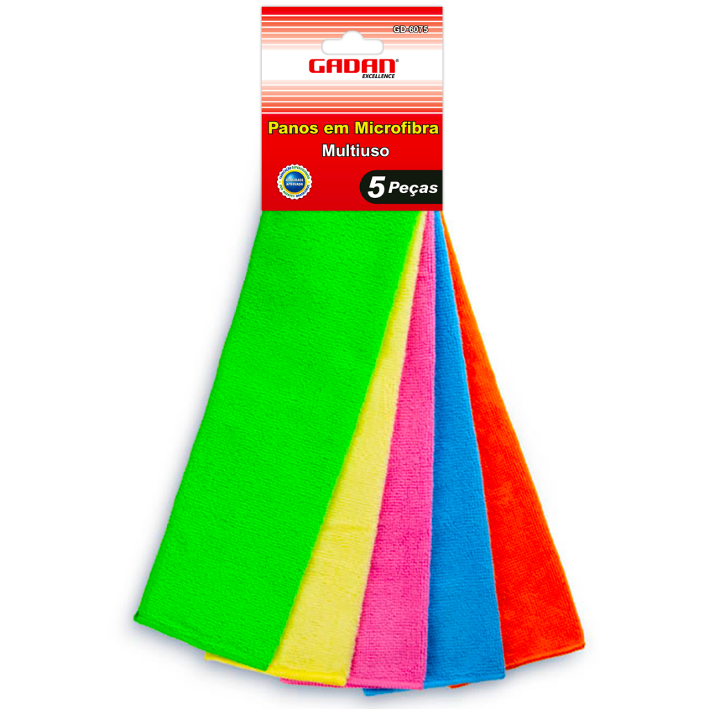 GADAN- PANO DE MICROFIBRA C/ 5 UN - 35CM X 35CM | Shopee Brasil