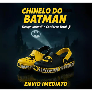 Babuche infantil meninos Chinelo fechado Batman Envio inediato ref.3
