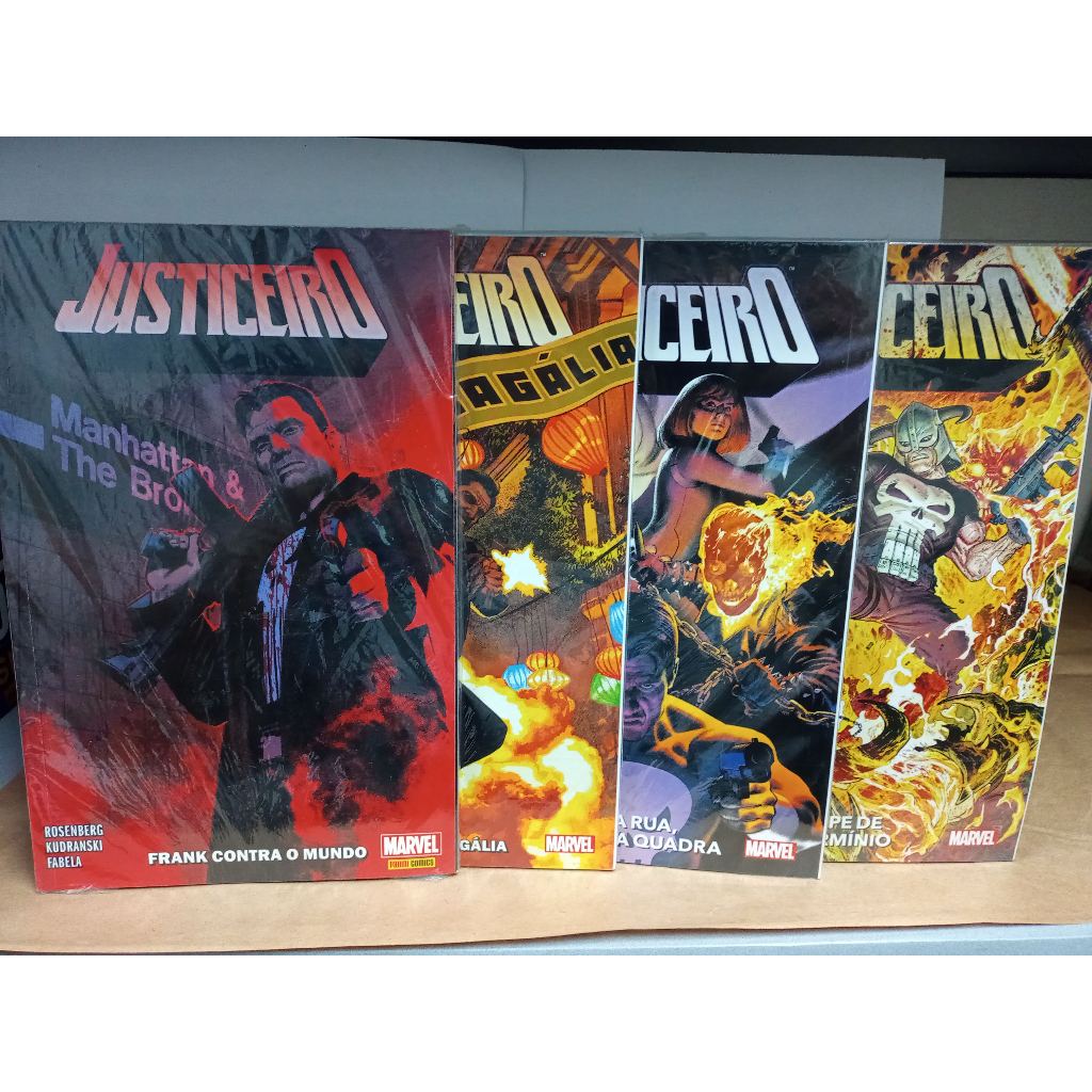 justiceiro 3º série completa 4 vols marvel panini demolidor homem-aranha vingadores elektra
