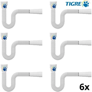 Kit Sifão Universal Flexível Tigre para Pia, Cozinha, Tanque, Lavatório