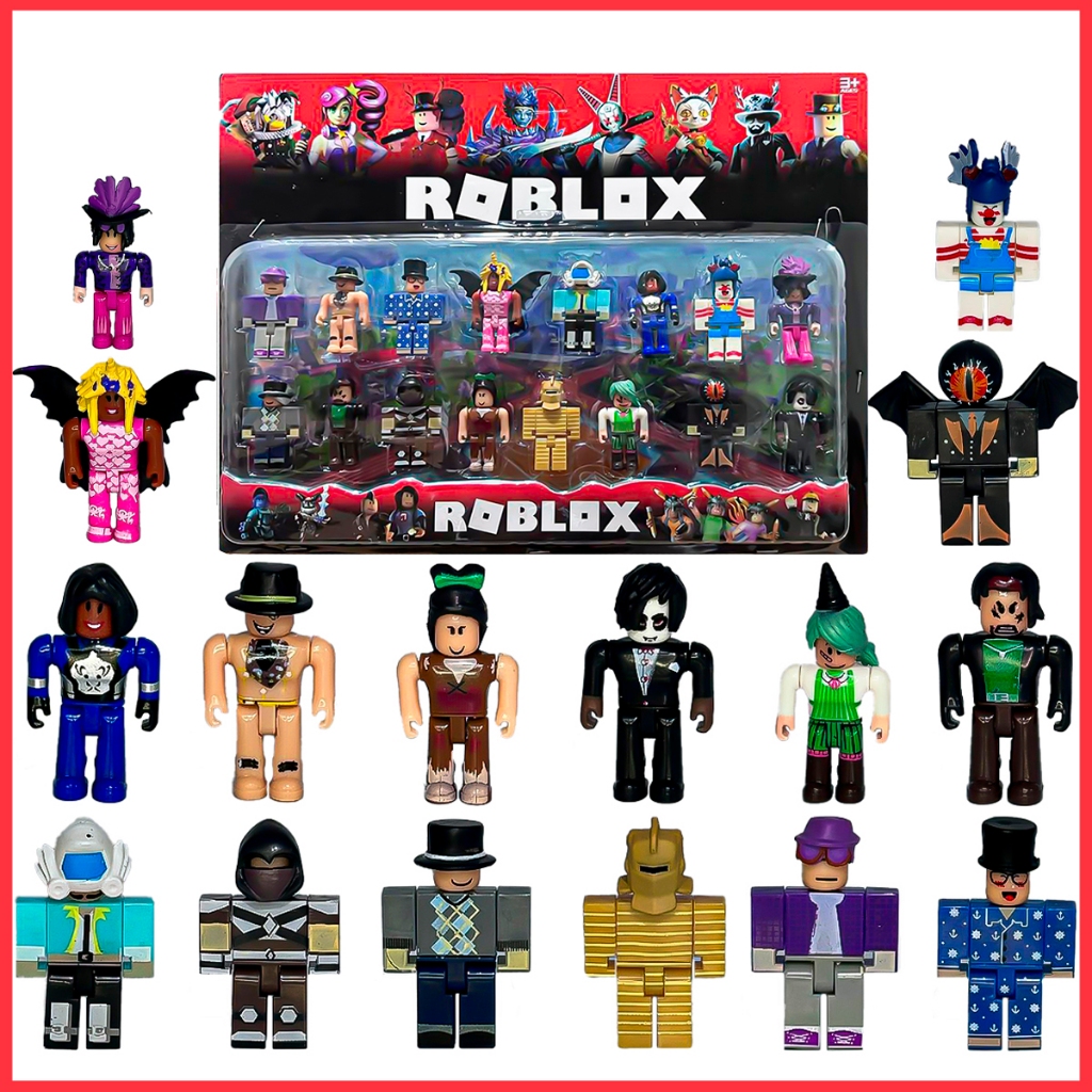 Kit Roblox 16 Bonecos Articulados Lego 8 cm Kit completo Linha premium ...