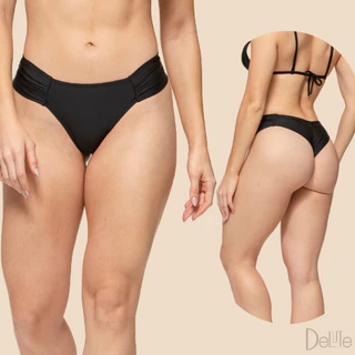 Calcinha Biquíni Arsiè Modelo Fio Drapeado na Lateral Cós Alto Moda Praia Clássica Verão FPU 50+ em Oferta na Shopee