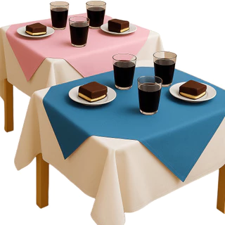 Kit 20 Toalhas de Mesa TNT 10 Toalhas 1,40x1,40m + 10 Cobre Manchas 70x70cm Aniversario Decoração