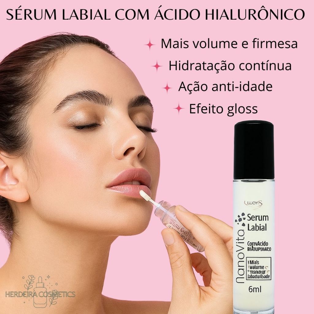 Sérum Hidratante Labial com Ácido Hialurônico Preenchimento | Shopee Brasil