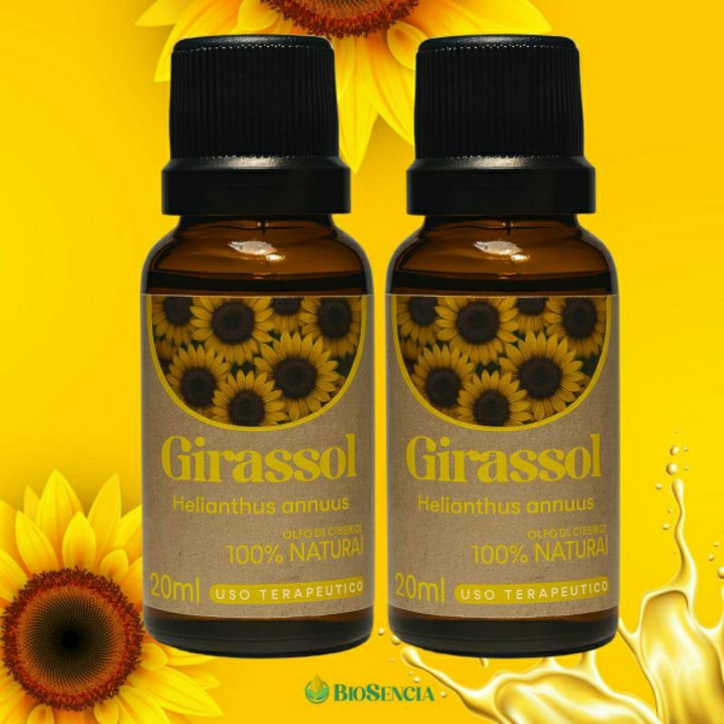 óleo de girassol de 20ml 100% natural 2 unidades.ENVIO IMEDIATO ...