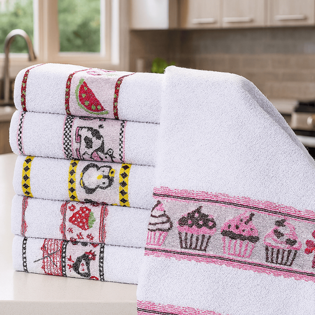 Kit 10 Pano de Prato Felpudo Macio Pano de Copa Luxo 49cm x 65cm