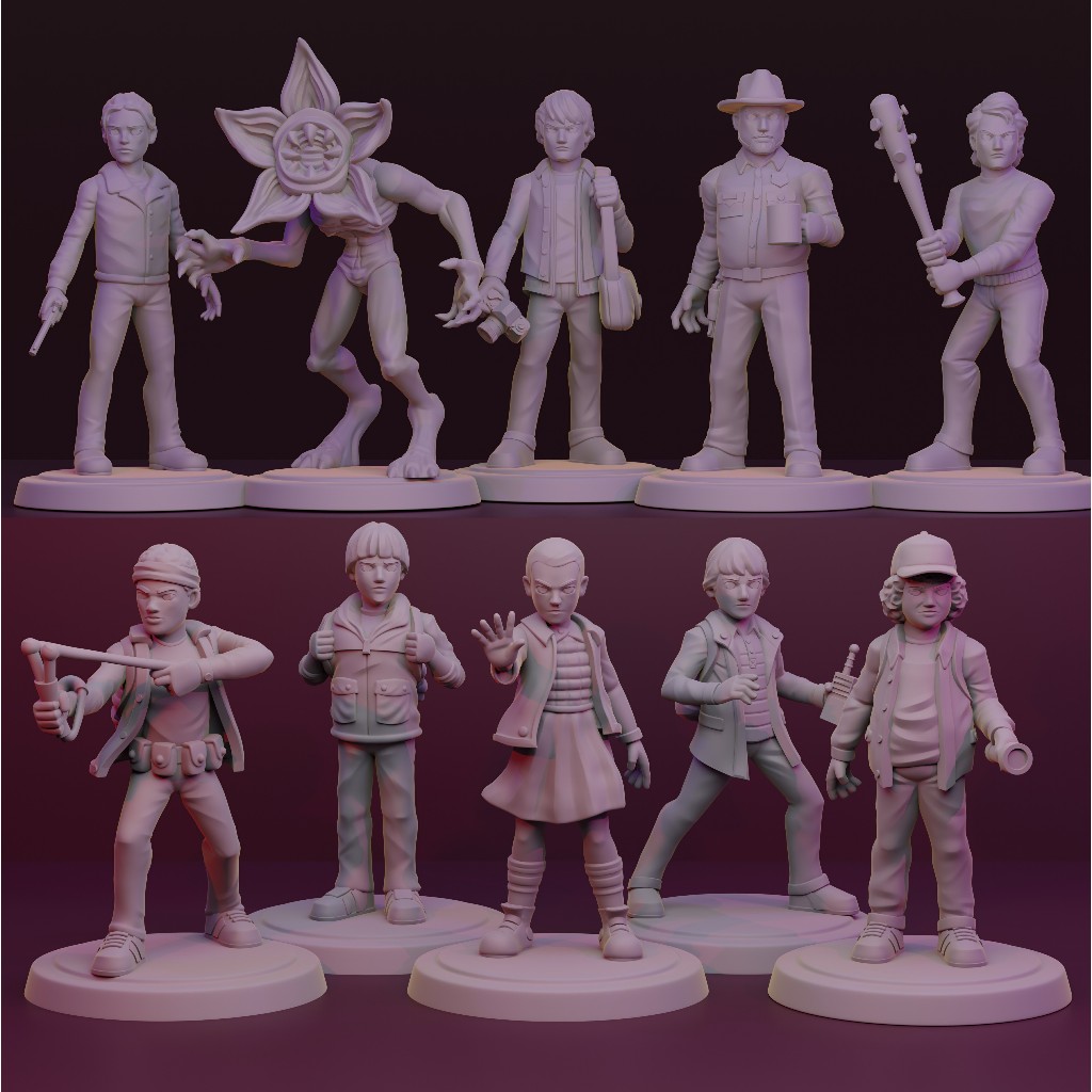 Miniaturas Stranger Things Unidade 10cm- Impressão 3D em Resina ...