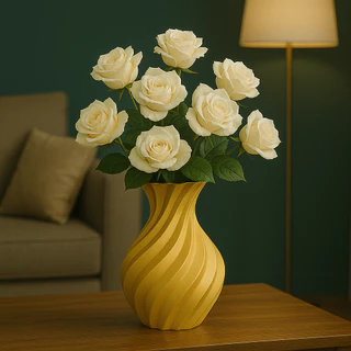 Vaso Decorativo Moderno 3D em PETG – Design Minimalista, Luxo e Resistente para Sala