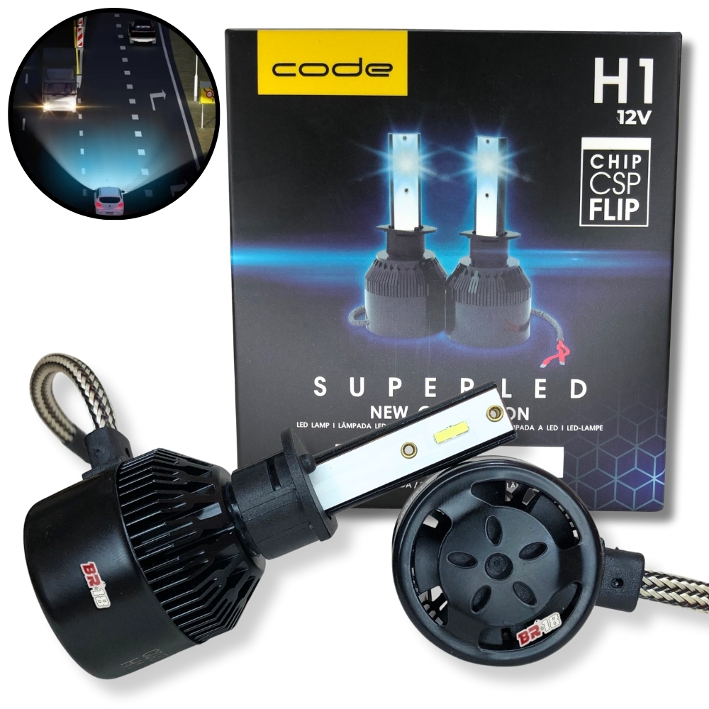 エス　リングライト7点 Super Led 8000k Code Tech One H1 H3 H4 H7 H8 H11 H16 H27 HB4 HB3